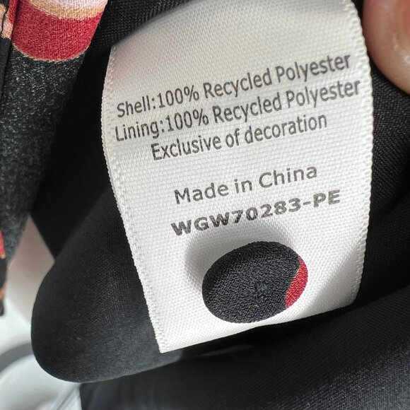 41 Hawthorn Black Floral Flutter Sleeve Cutout Back A-Line Dress Size SP NWT - Picture 7 of 8